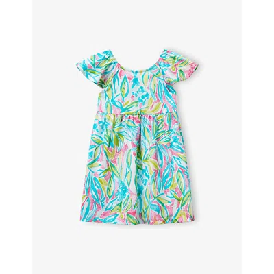 Benetton Kids' Tropical-print Cotton-jersey Dress 18 Months-6 Years Multicolo