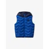 Benetton Multicolored Logo-embroidered Padded Down Gilet 18 Months-5 In Blue
