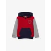Benetton Multicolored Logo-print Colour-block Cotton Hoody 18 Months-5 In Multi