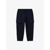 Benetton Navy Blue Patch-pocket Regular-fit Cotton Jogging Bottoms 6-1 In Black