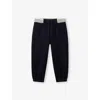 Benetton Navy Blue Tapered-leg Cotton-jersey Jogging Bottoms 18 Months - 5 In Multi