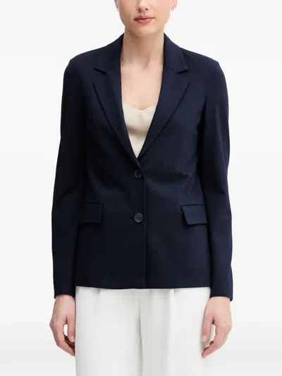 Benetton Notched-lapel Button-fastening Blazer In Blue
