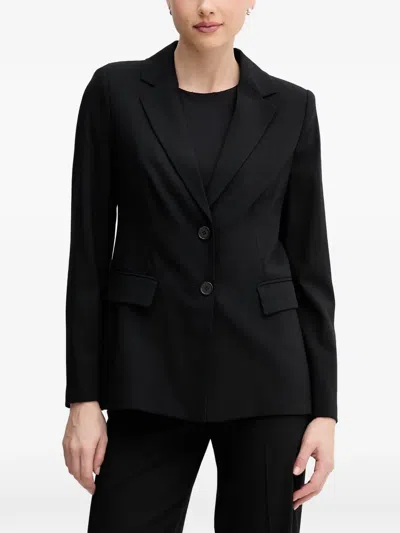 Benetton Notched-lapels Single-breasted Blazer In Black