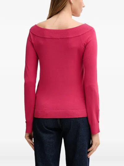 Benetton Off-shoulder Sweater In Pink
