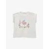 Benetton Offwhite Graphic-print Sleeveless Cotton T-shir