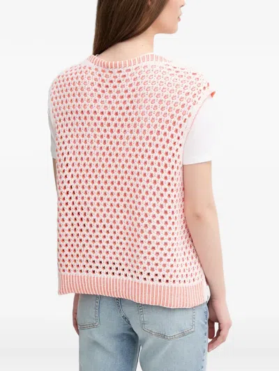 Benetton Open-knit Knitted Top In Multi