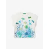 Benetton Optical White Crochet-appliqué Cotton-jersey T-shirt 18 Month