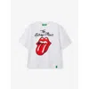Benetton Optical White The Rolling Stones Graphic-print Cotton-jersey T-shirt 6-14 In Optical White