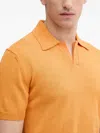 Benetton 반소매 폴로 셔츠 In Orange