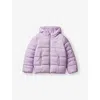 Benetton Kids' Pale Pink Hooded Quilted Shell Jacket 6