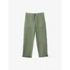 Benetton Patch-pocket Straight-leg Cotton-blend Jogging Bottoms 6-14 Years Sage Green In Sage Green