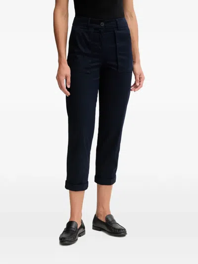 Benetton Patch-pocket Cropped Trousers In Blue