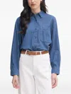 Benetton Patch-pocket Denim Shirt In Multi