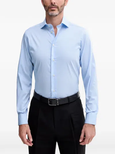Benetton Patterned Shirt In Blue