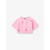 Benetton Babies' Pink Boxy Short-sleeve Logo Cotton-jersey T-shirt 6-14
