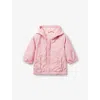 Benetton Pink Hooded Long-sleeve Woven Rain Jacket 1-18 In Pink