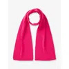 Benetton Kids' Pink Logo-plaque Wool Blend Scarf