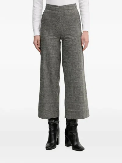 Benetton Plaid Trousers In Gray