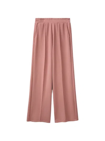 Benetton Pleat-detail Palazzo Pants In Pink