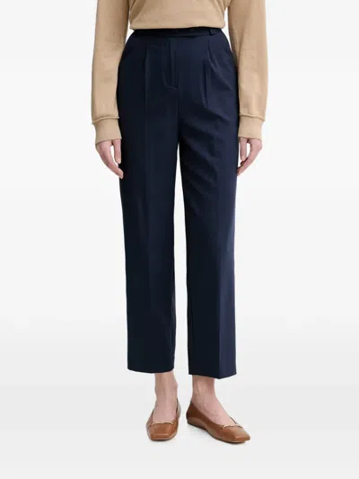 Benetton Pleat-detail Tailored Trousers In Blue