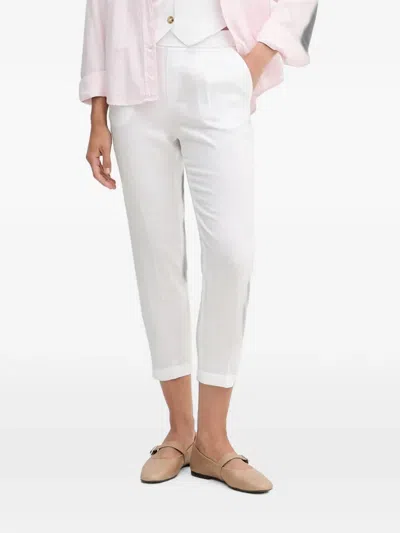 Benetton Pleated Cropped Trousers In Multi