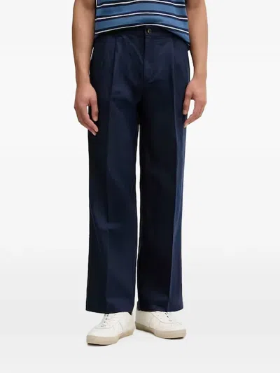 Benetton Pleated Straight-leg Trousers In Multi
