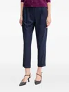 Benetton 플리츠 팬츠 In Blue