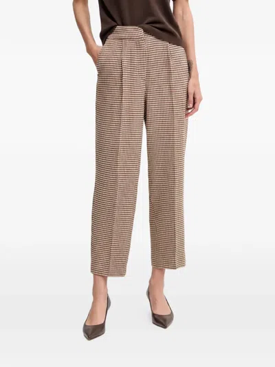 Benetton Pleated Trousers In Gold
