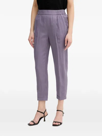 Benetton Pleated Turn-up Trousers In Blue