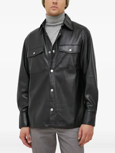 Benetton Pocket-chest Shirt In Black