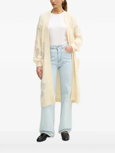 Benetton Pocket Patterned Knitwear In Yellow