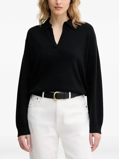 Benetton Polo-collar Drop-shoulder Sweater In Multi