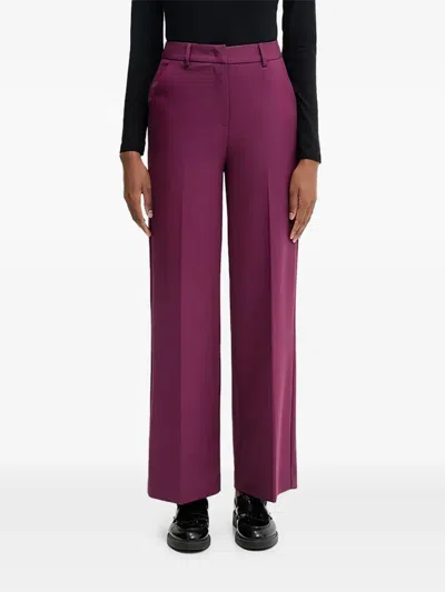 Benetton Press-crease Trousers In Purple