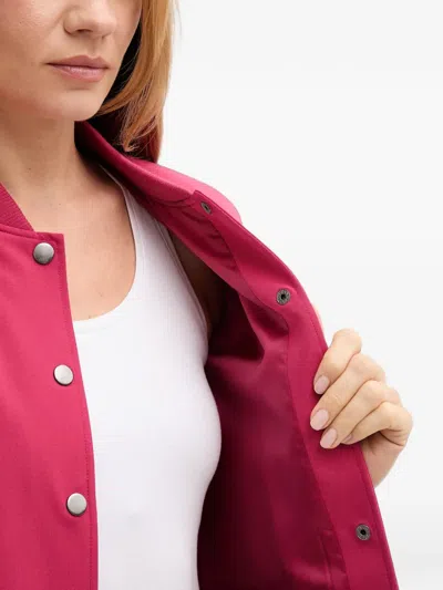 Benetton Press-stud Bomber Jacket In Pink