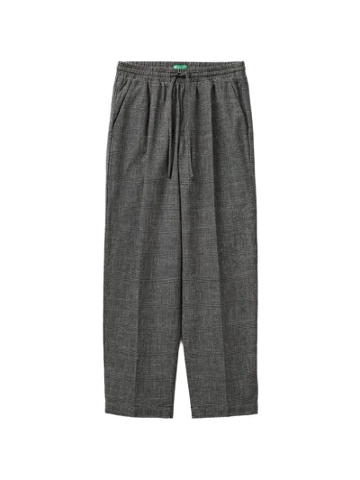 Benetton Prince Of Wales Trousers In Multi