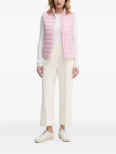 Benetton Quilted Gilet In Pink