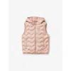 Benetton Coral Quilted Nylon Gilet 18 Months-5 Year In Pink