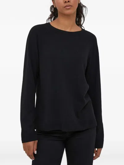 Benetton Raglan-sleeve Sweater In Black