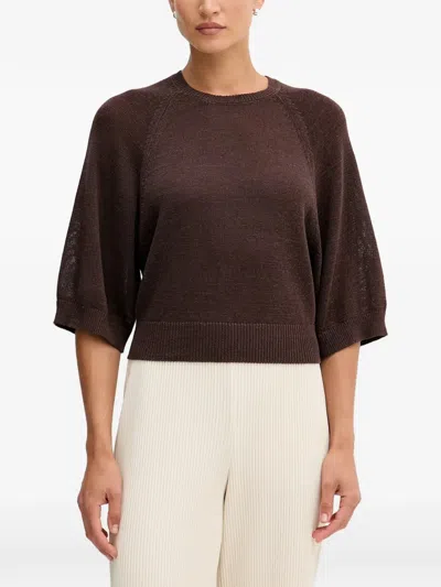 Benetton Raglan-sleeve Sweater In Gray