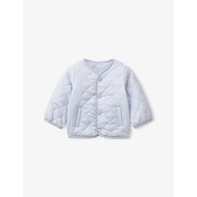 Benetton Babies' Light Blue Powder Rain Defender V-neck Quilted Shell Jacket 1-18