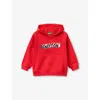 Benetton Babies' Red Logo-print Relaxed-fit Cotton Hoody 18 Months-6 Year