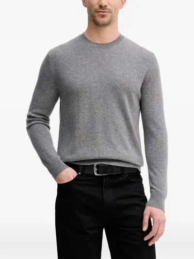 Benetton Ribbed Crew-neck Sweater In Gold