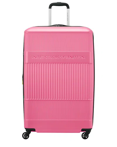 Benetton Ribbed Hard Expandable Large Hardside Luggage
