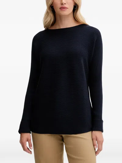 Benetton Ribbed Sweater In Blue