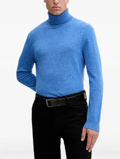 Benetton Roll-neck Sweater In Blue