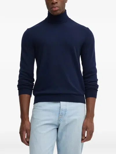 Benetton Roll-neck Sweater In Blue