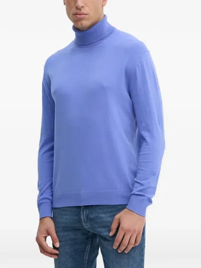 Benetton Roll-neck Sweater In Blue