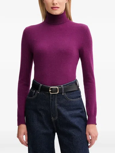 Benetton Roll-neck Sweater In Purple