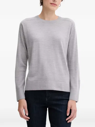 Benetton Round Neck Knitwear In Gray