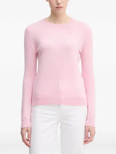 Benetton Round Neck Sweater In Pink